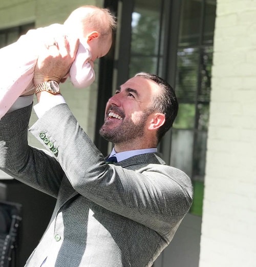 A picture of Kate's husband, Justin Verlander with their daughter, Genevieve.